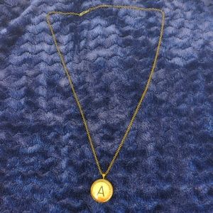 Vintage Typewriter Font "A" Pendant